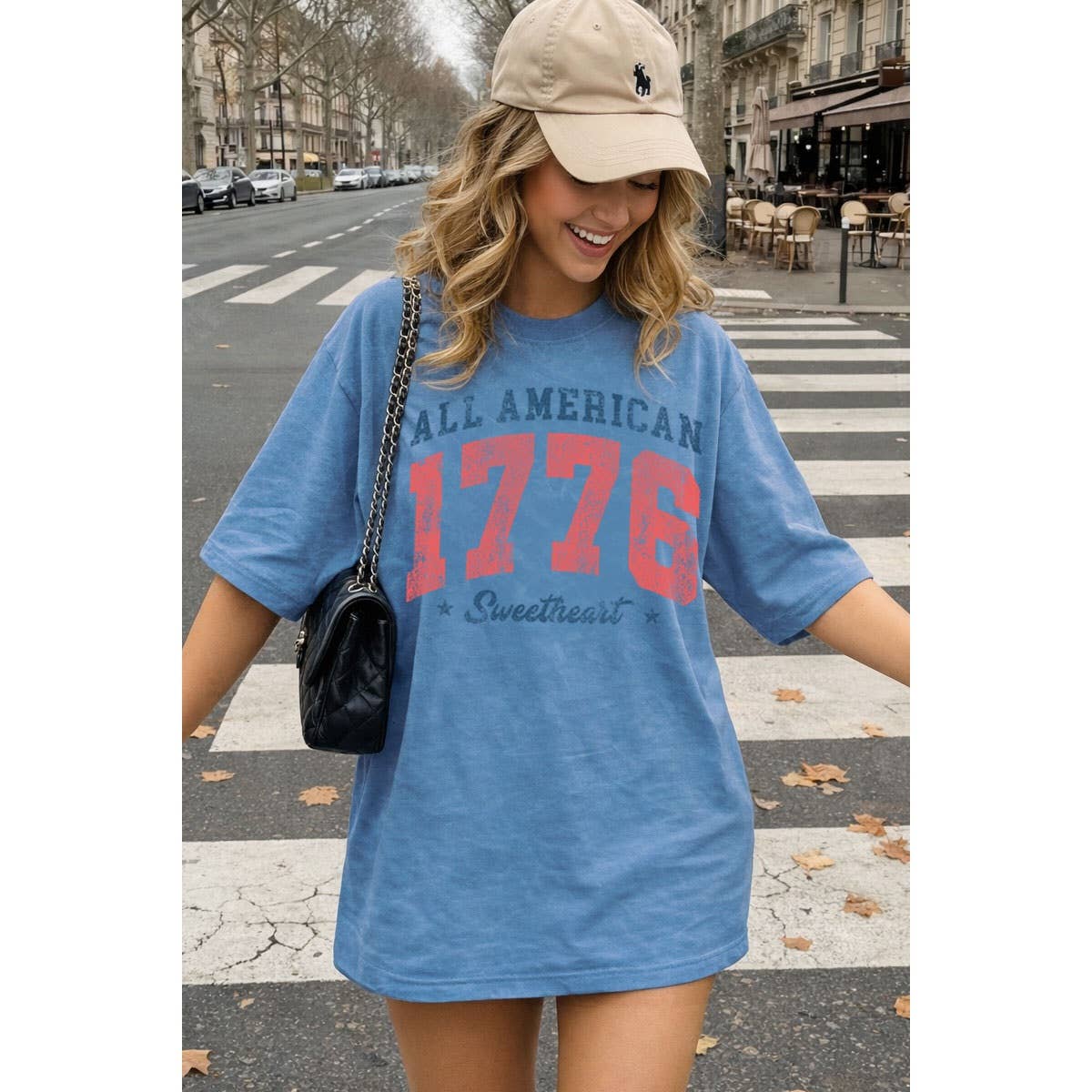ALL AMERICAN 1776 OVERSIZED MINERAL GRAPHIC TEE