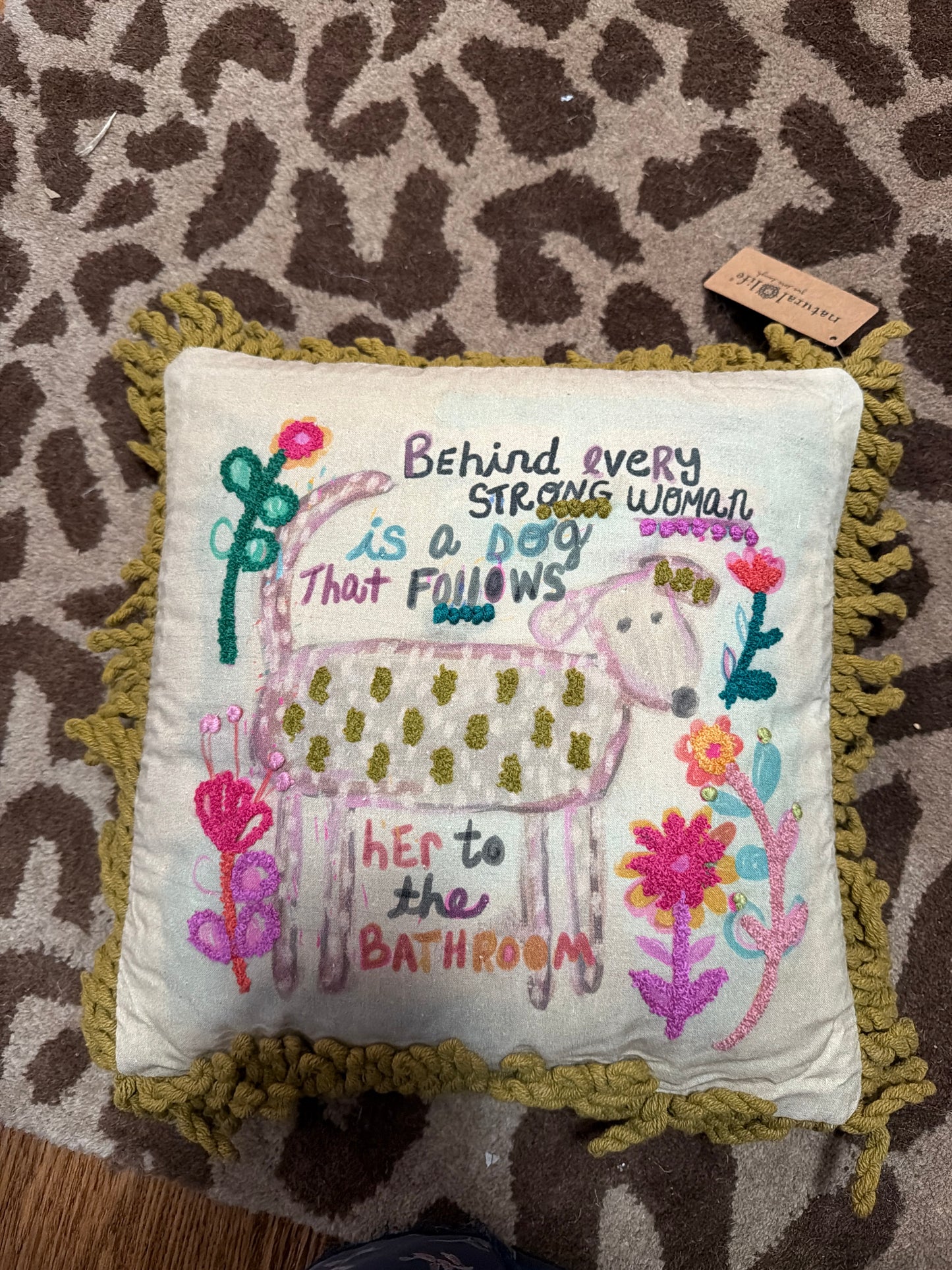 Natural life tufted boho pillow