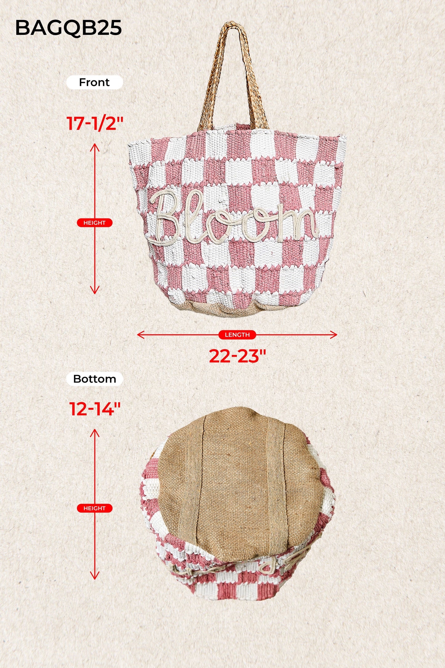 Bloom Textured Woven Resort Tote Bag