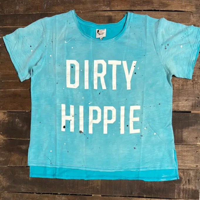 Jaded gypsy Dirty Hippie Tee- Vintage Turquoise