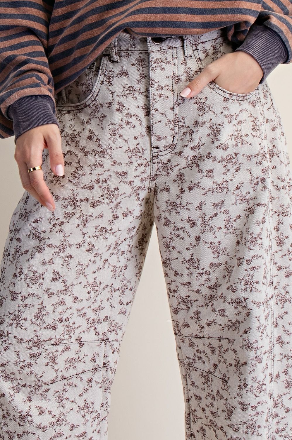 Floral Easel Jeans