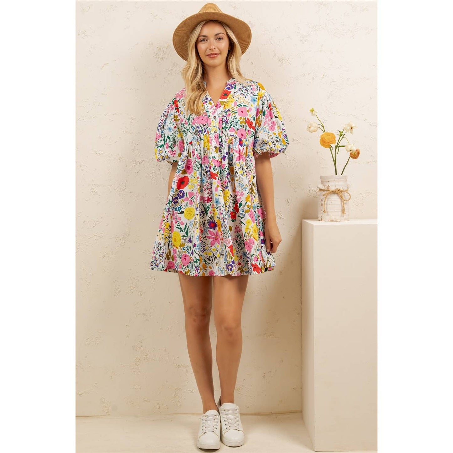 WILDFLOWER GARDEN TUNIC DRESS (SD7035)