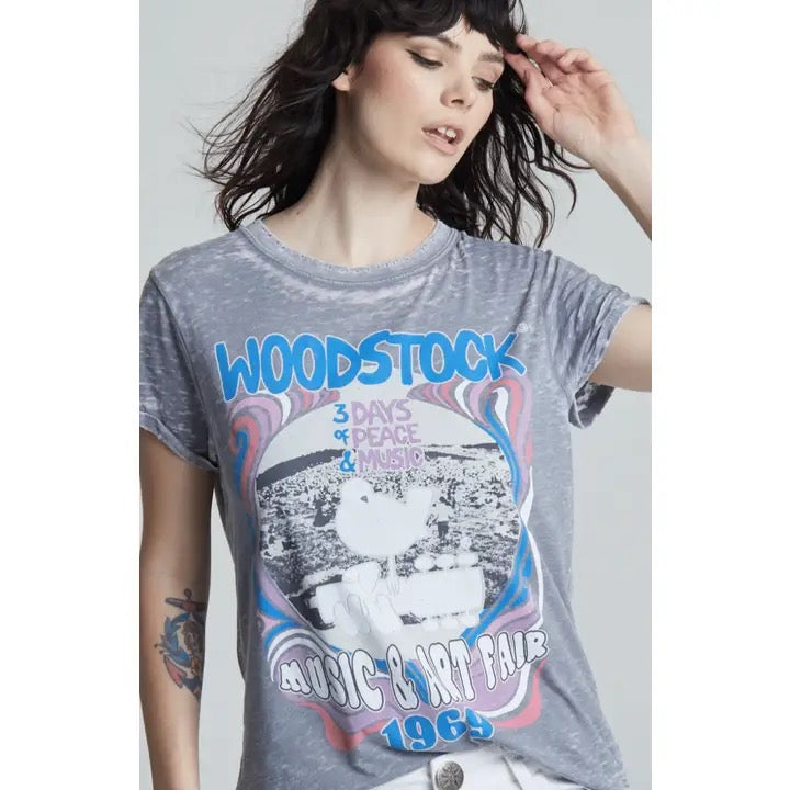 Woodstock 1969 burn out tee