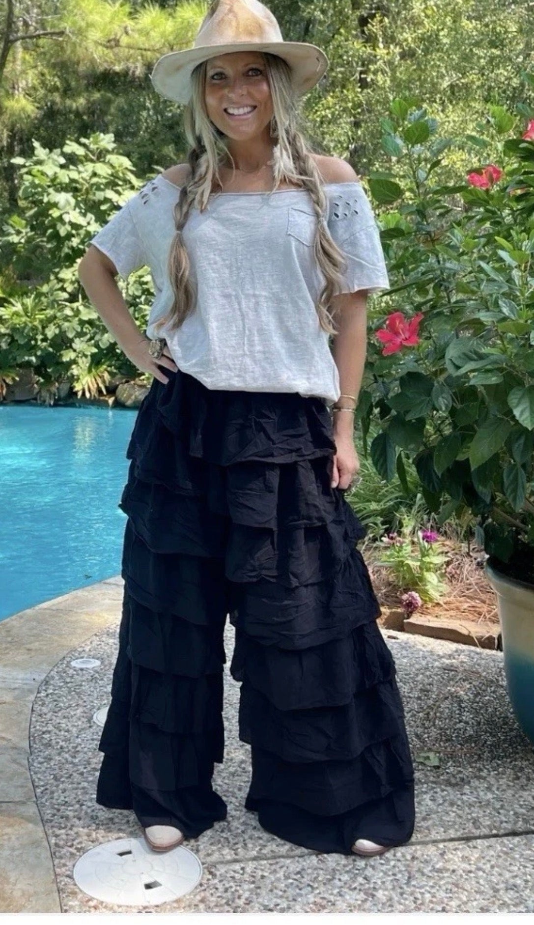 Black Ruffle Pants by A Rare Bird