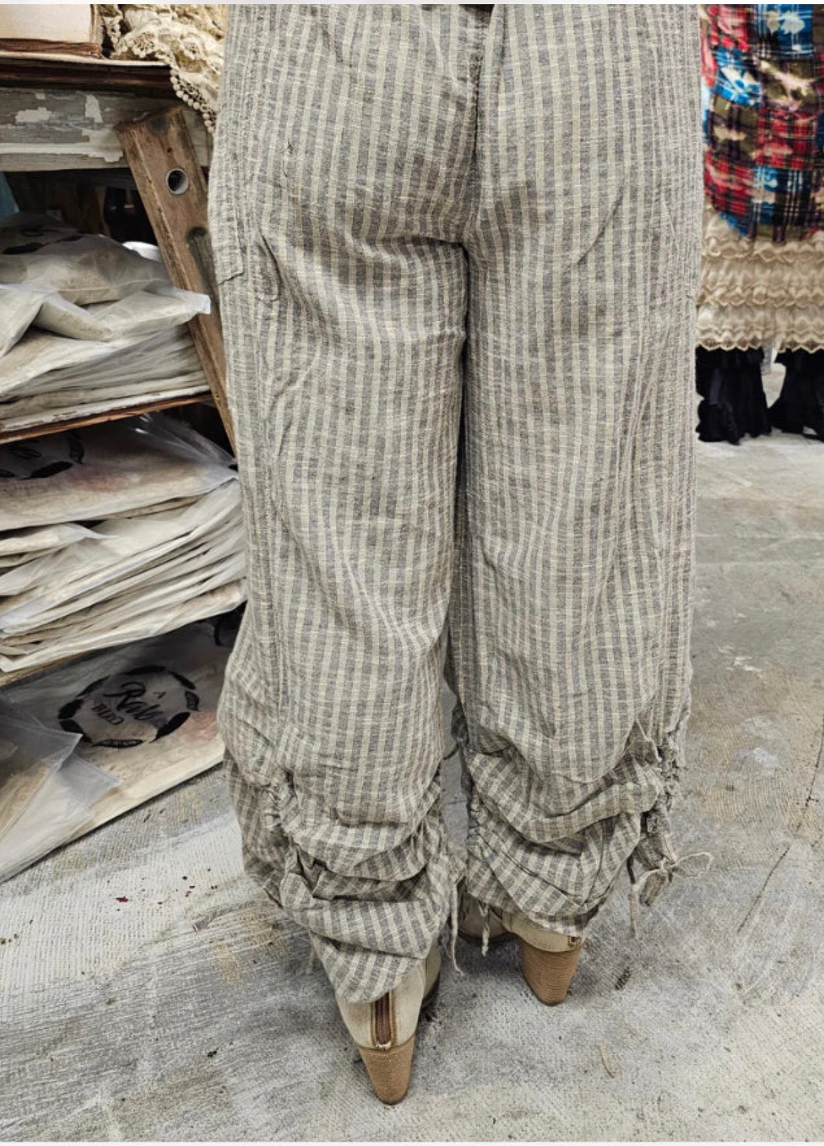 Striped Peek-A-Boo Pants by A Rare Bird