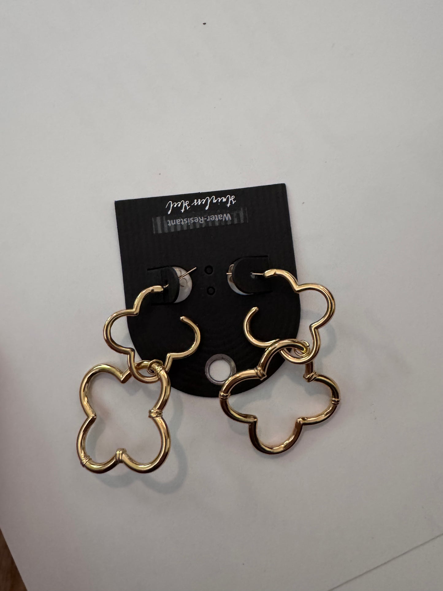 Goldtone Flower Earrings