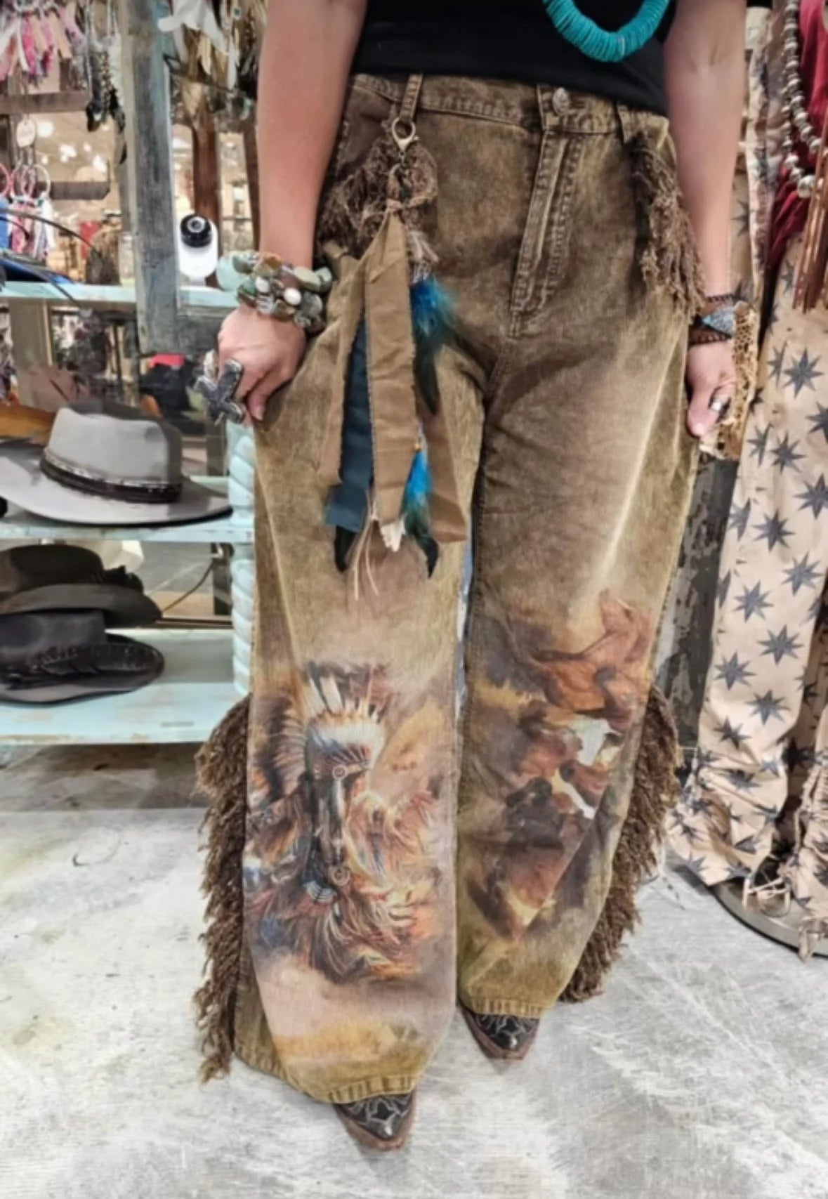 Horse Warrior Frayed Corduroy Pants by A Rare Bird