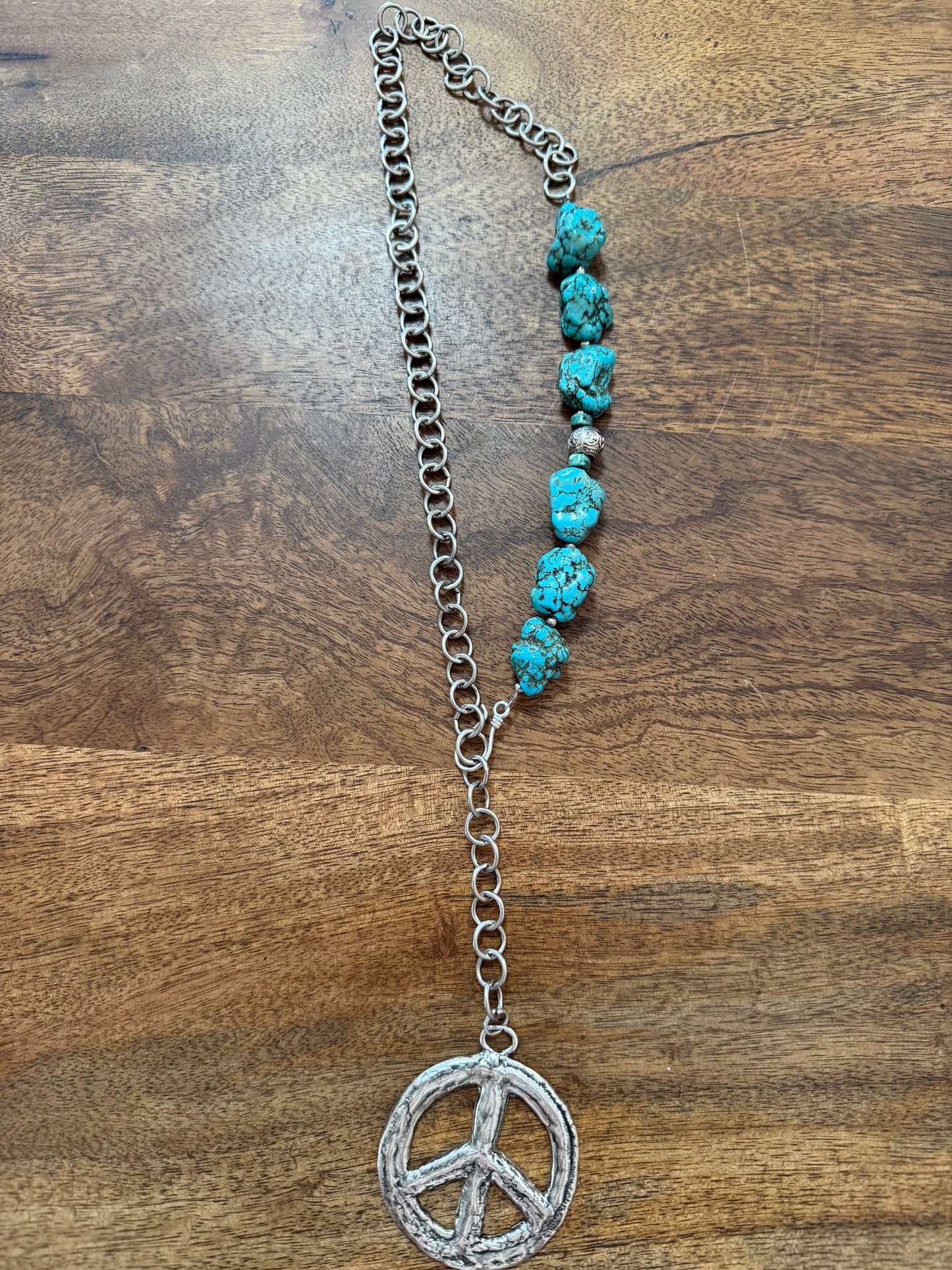 Turquoise peace necklace