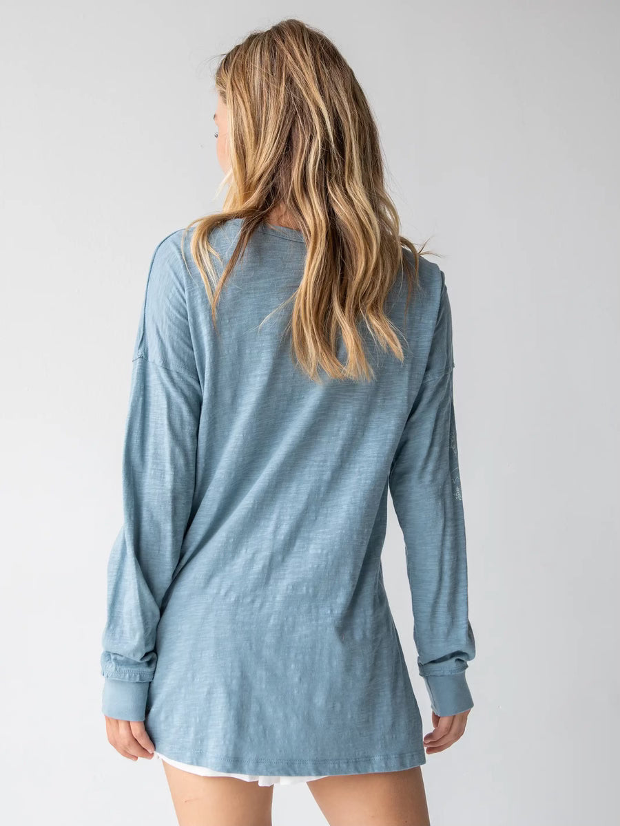 Natural life Doodle tee light blue