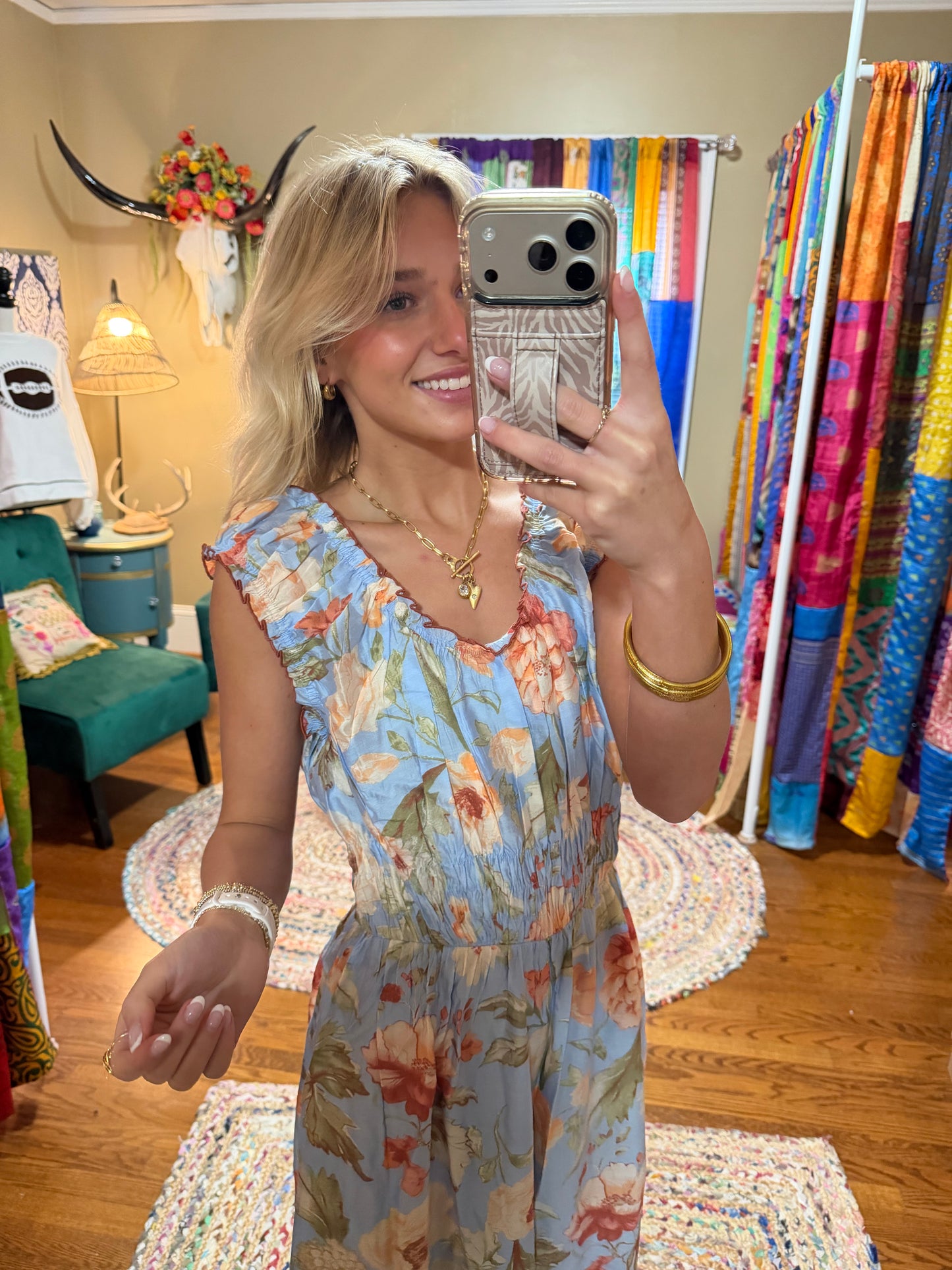 Easel floral printed jumpsuit