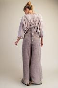 Mineral washed cotton jumpsuit