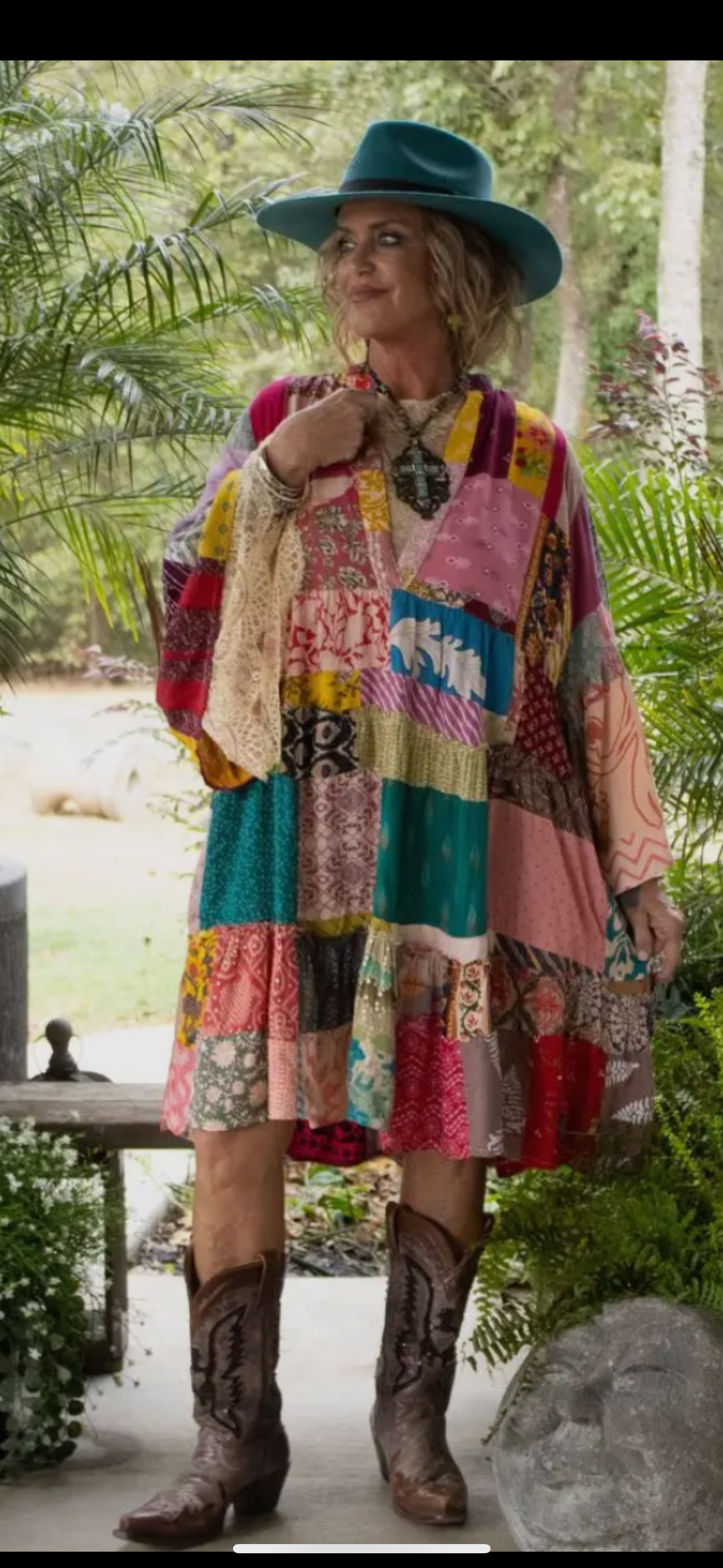 Jaded Gypsy Patchwork Sunrise Tunic - Multi