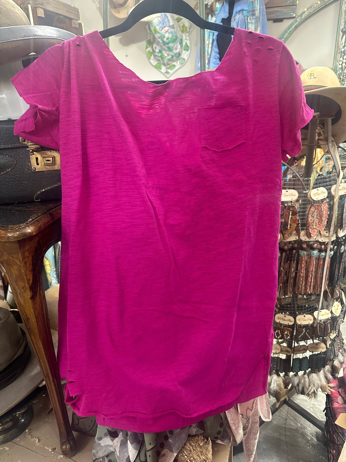 Magenta Rip Tee