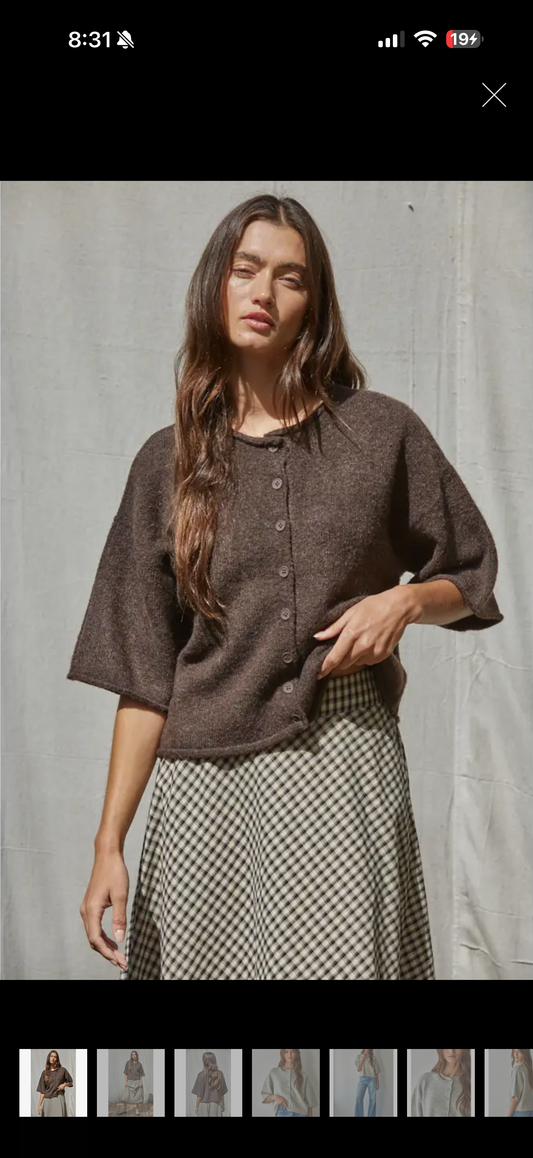 Button up sweater