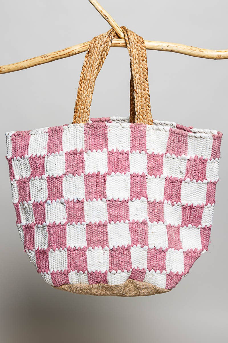 Bloom Textured Woven Resort Tote Bag