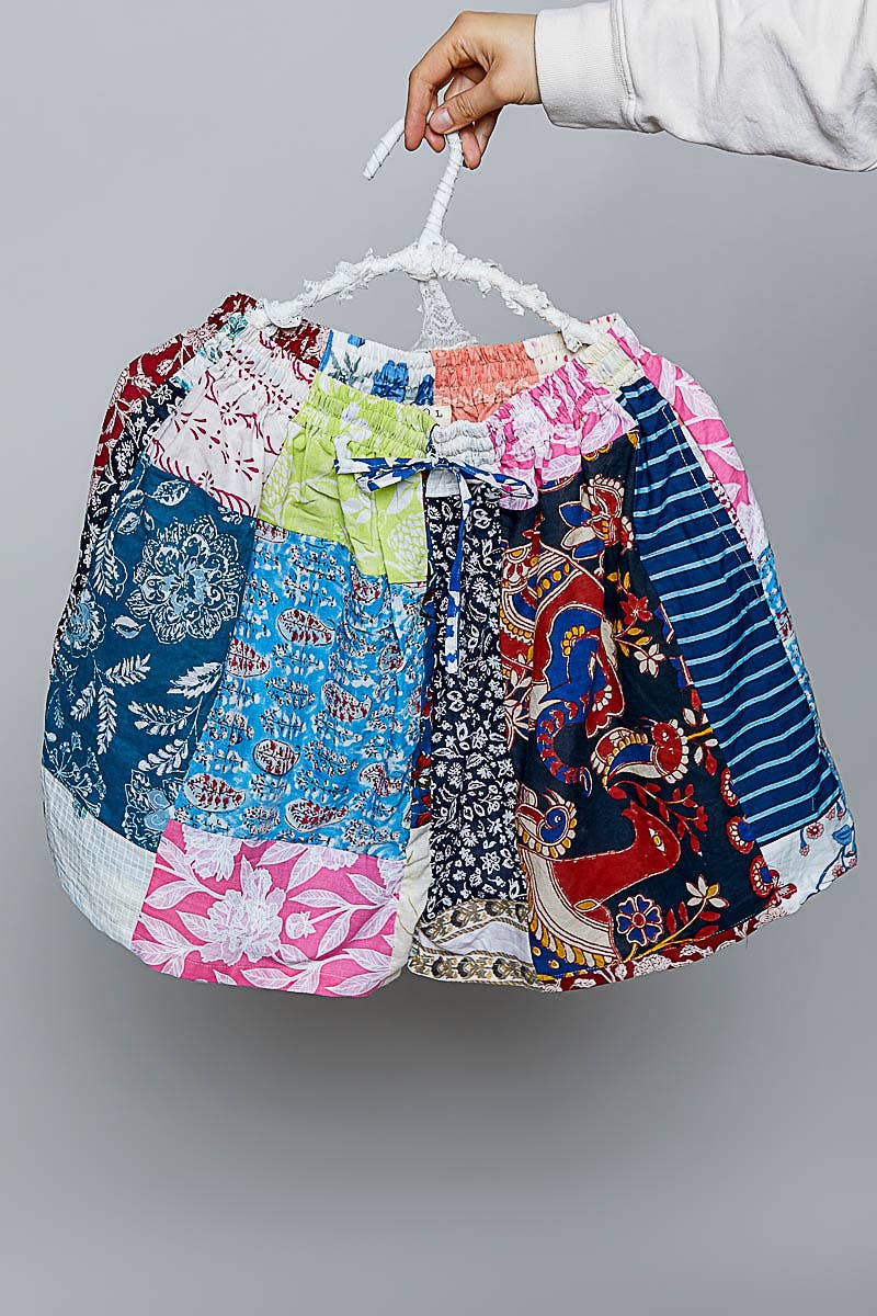 Assorted Printed Woven Elastic Waist Shorts