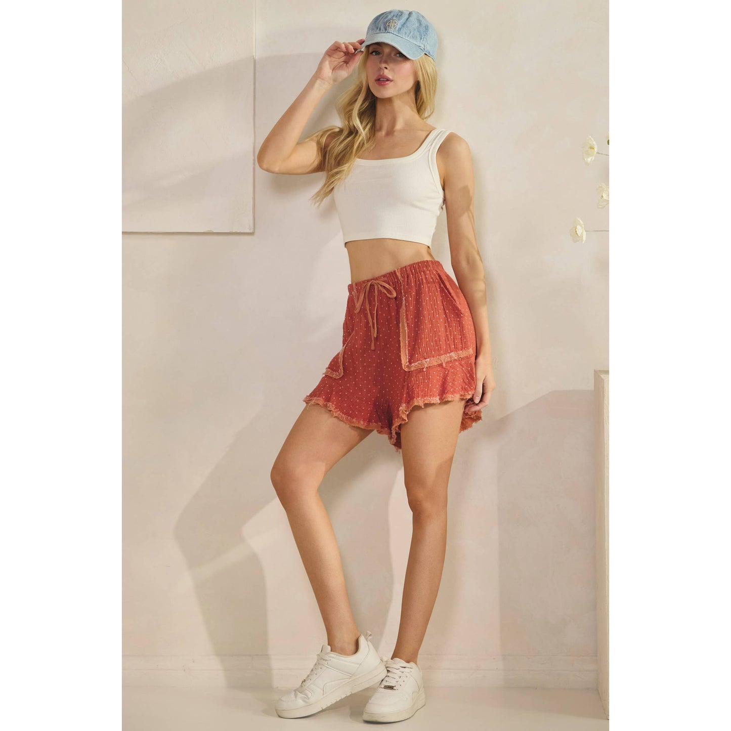 DESERT DOTTED FRAY SHORTS (SH7772)
