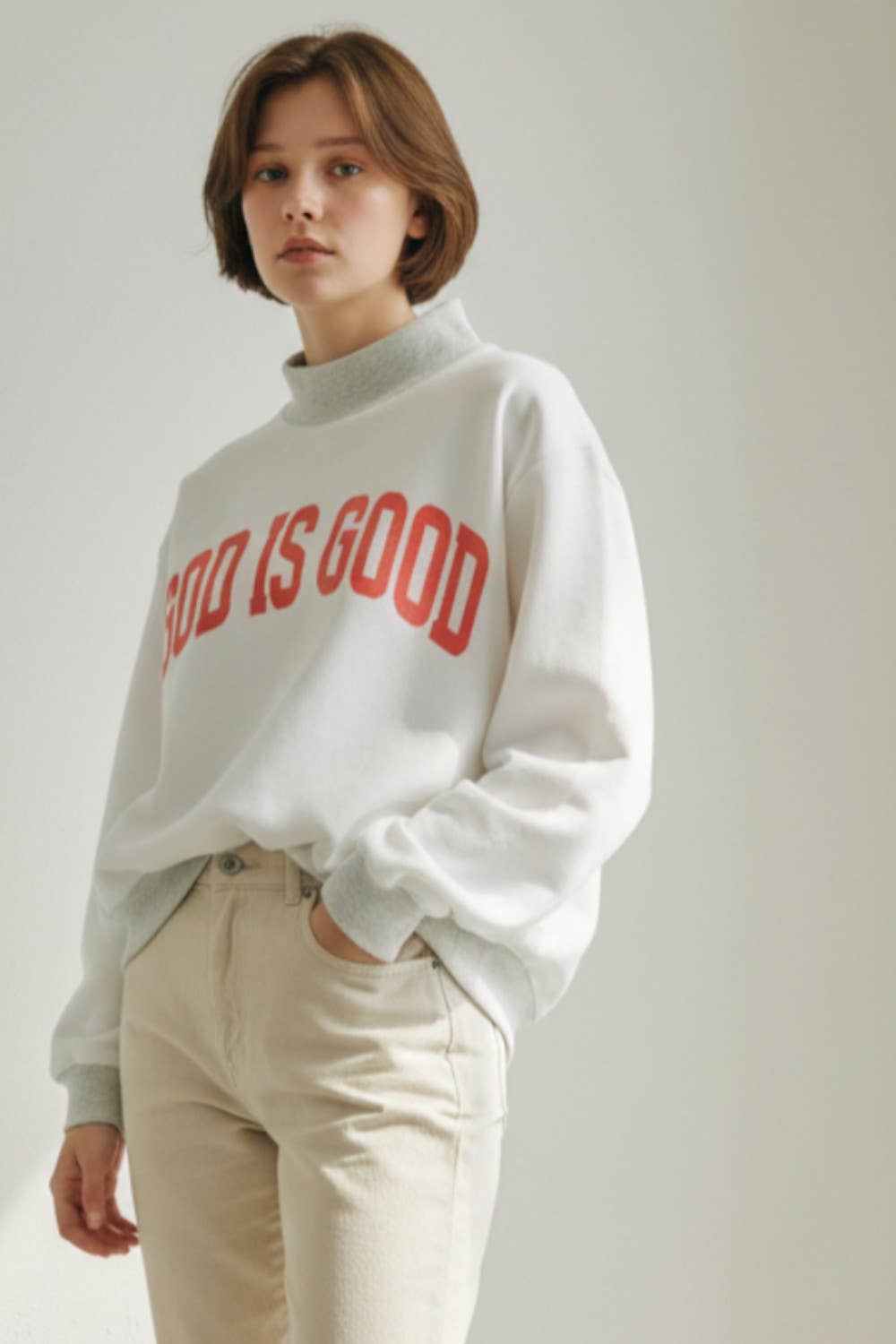 IT2594-JESUS | 'JESUS & GOD IS GOOD' Reversible Sweatshirt