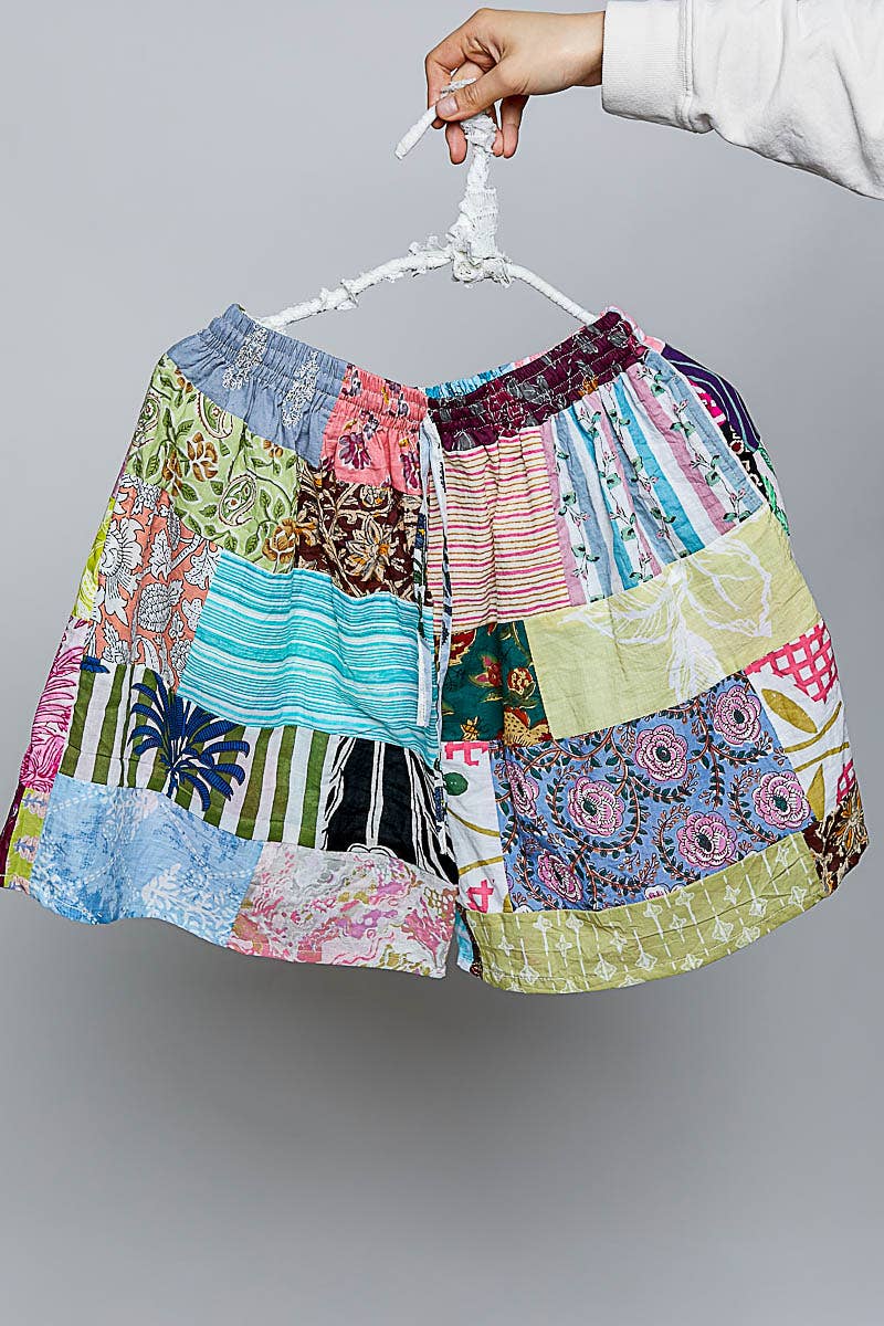 Assorted Printed Woven Elastic Waist Shorts
