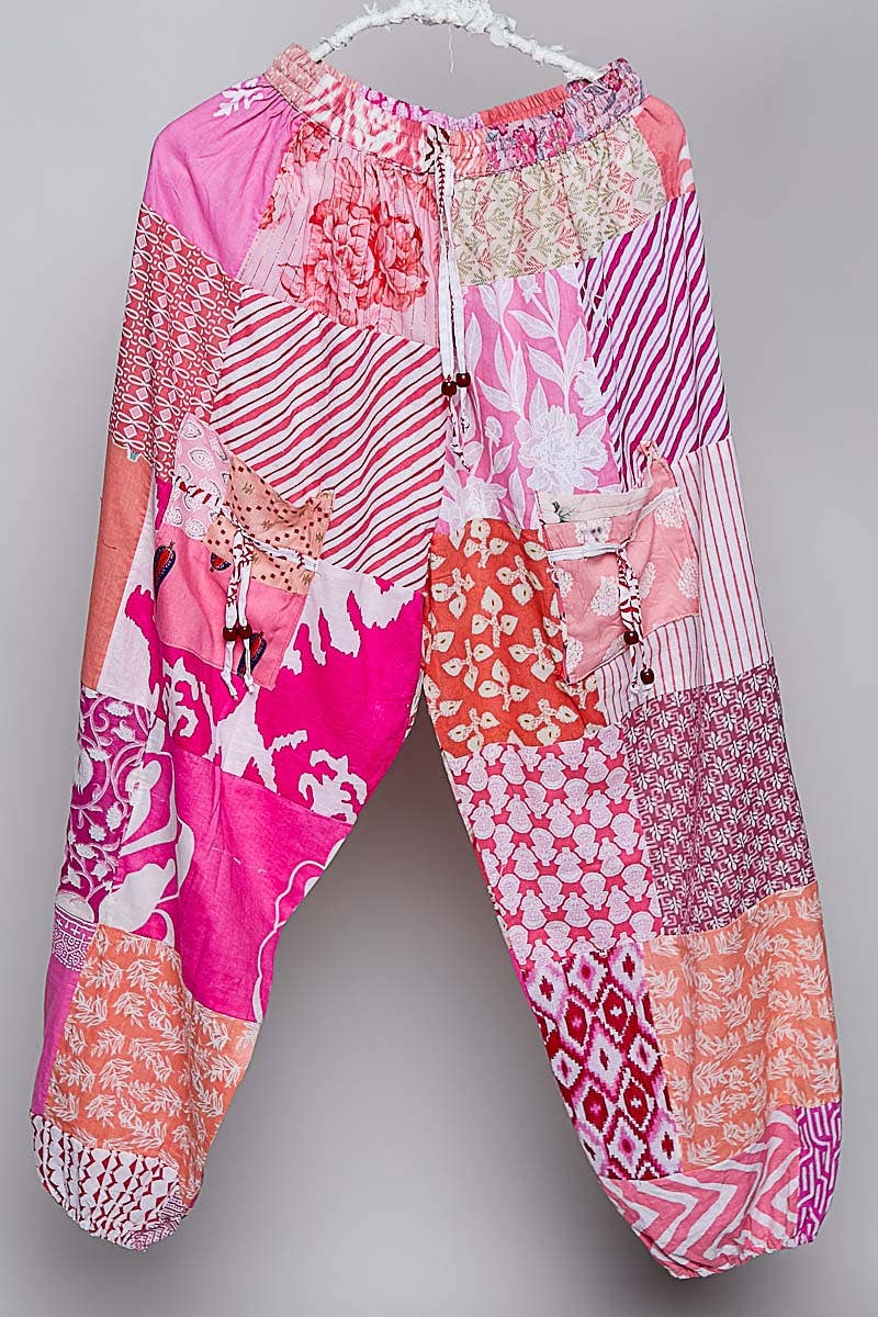 One-of-a-Kind Boho Printed Woven Jogger Pants