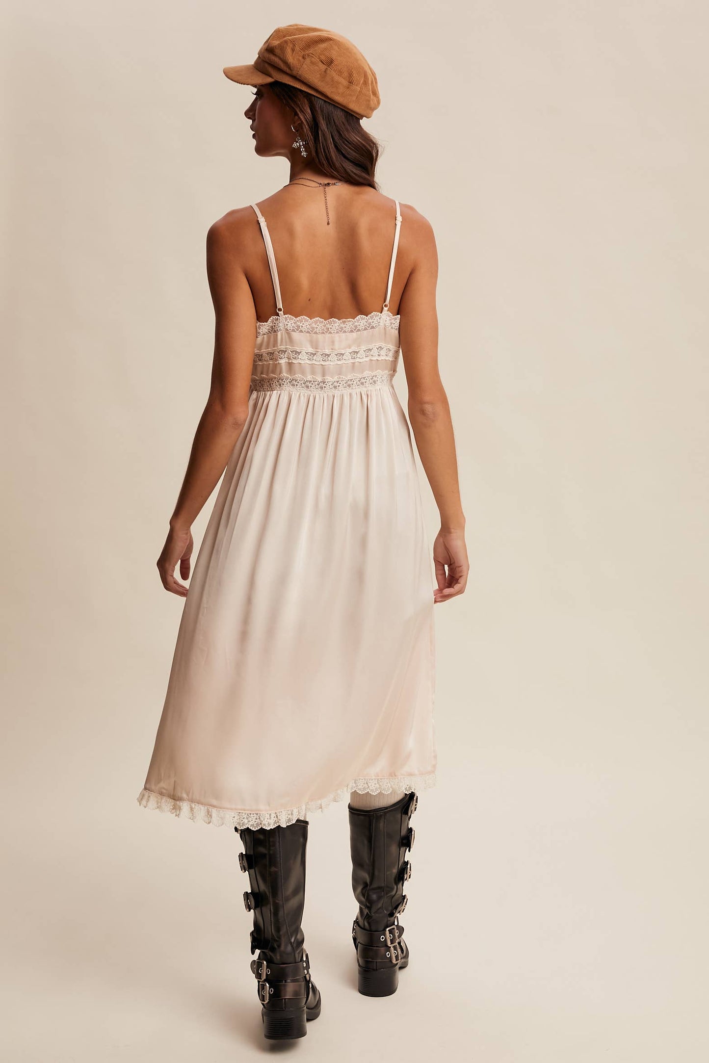 Lace Trim Maxi Cami Top LVT023