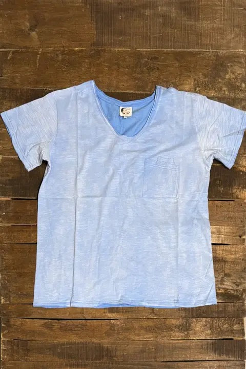 Jaded gypsy Moondance V-neck tee – vintage sky ￼