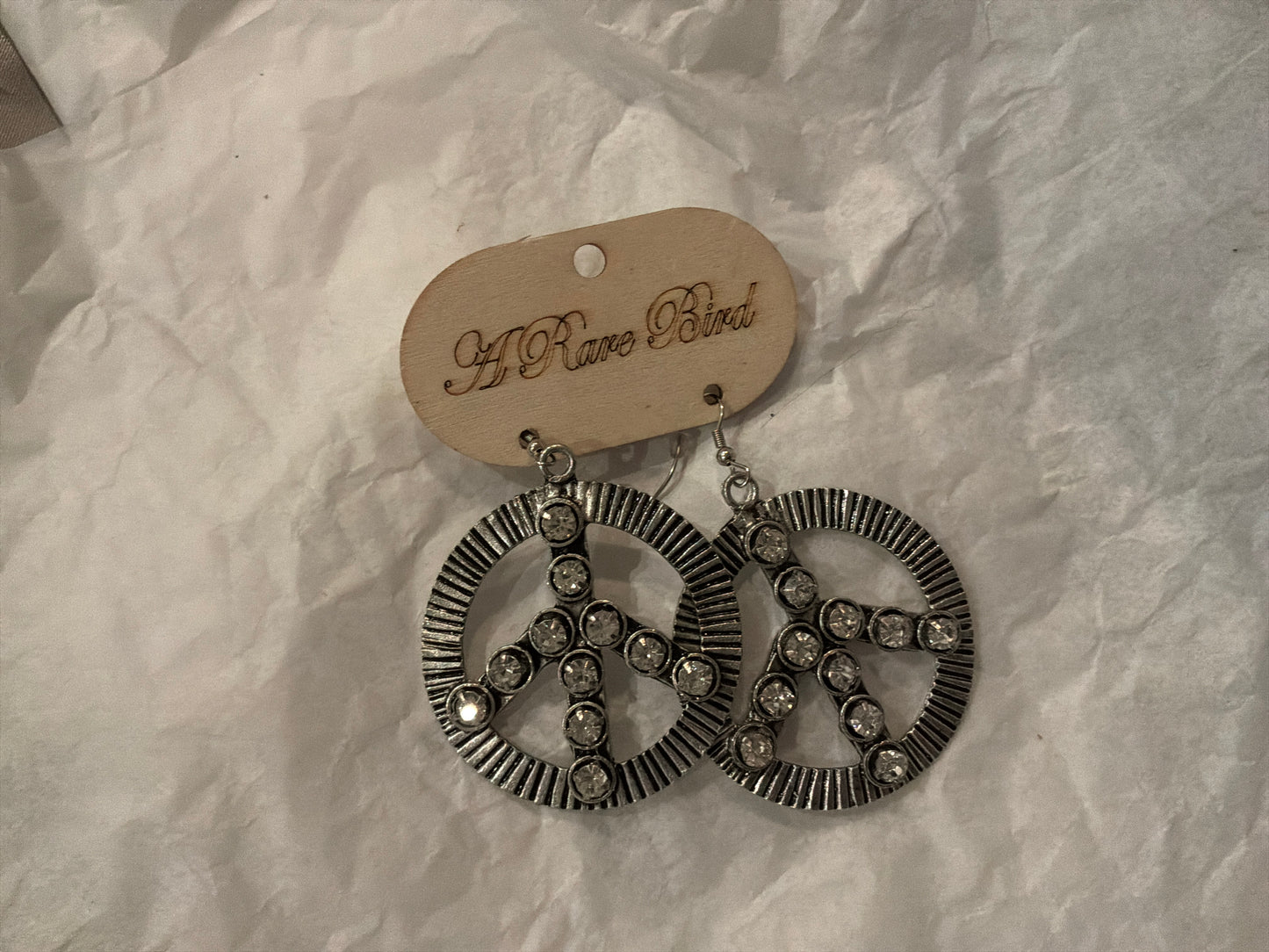 ARB’s Silver-tone Peace Sign Earrings