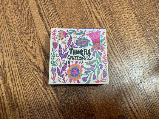 Natural life thankful/grateful match box