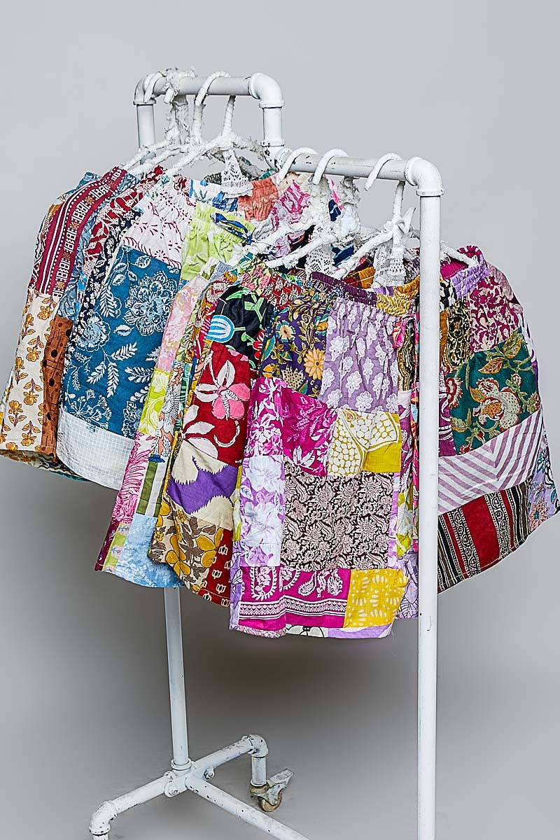 Assorted Printed Woven Elastic Waist Shorts