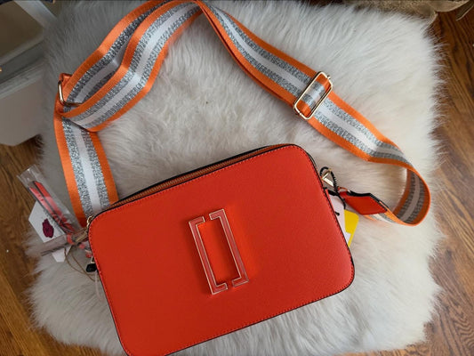 Orange m&m hand bag purse