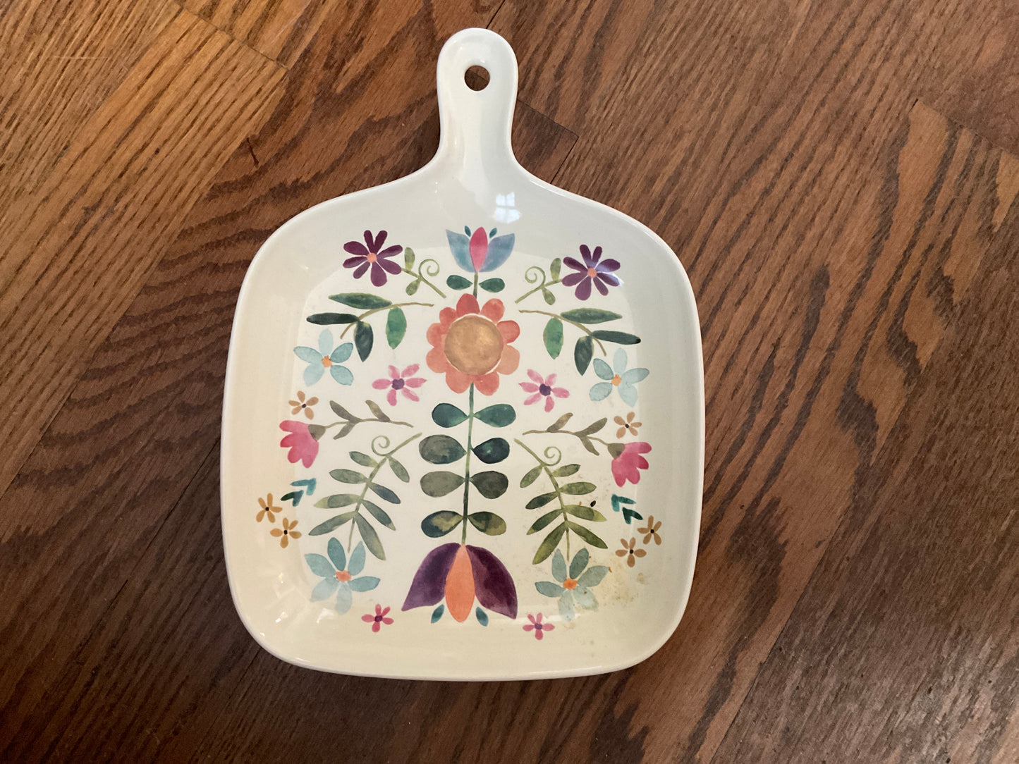 Natural life floral printed dish