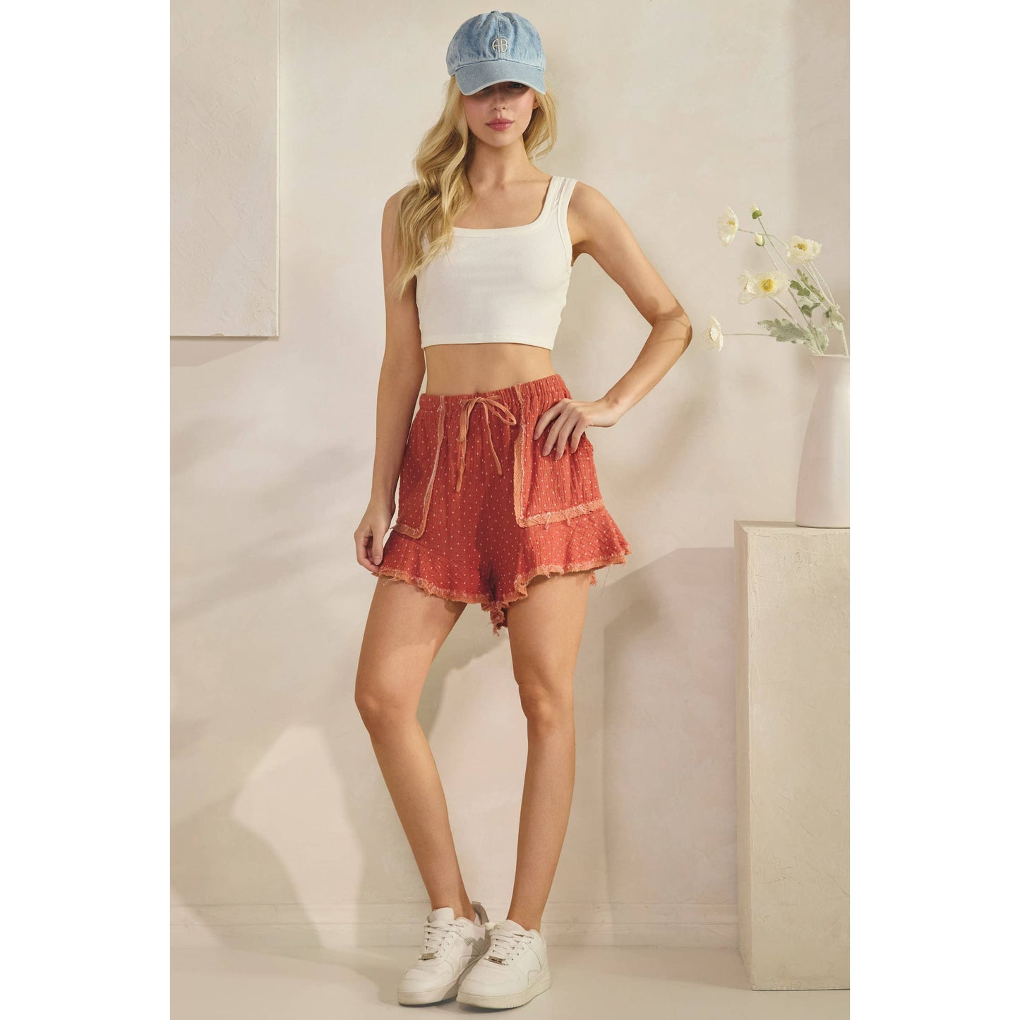 DESERT DOTTED FRAY SHORTS (SH7772)