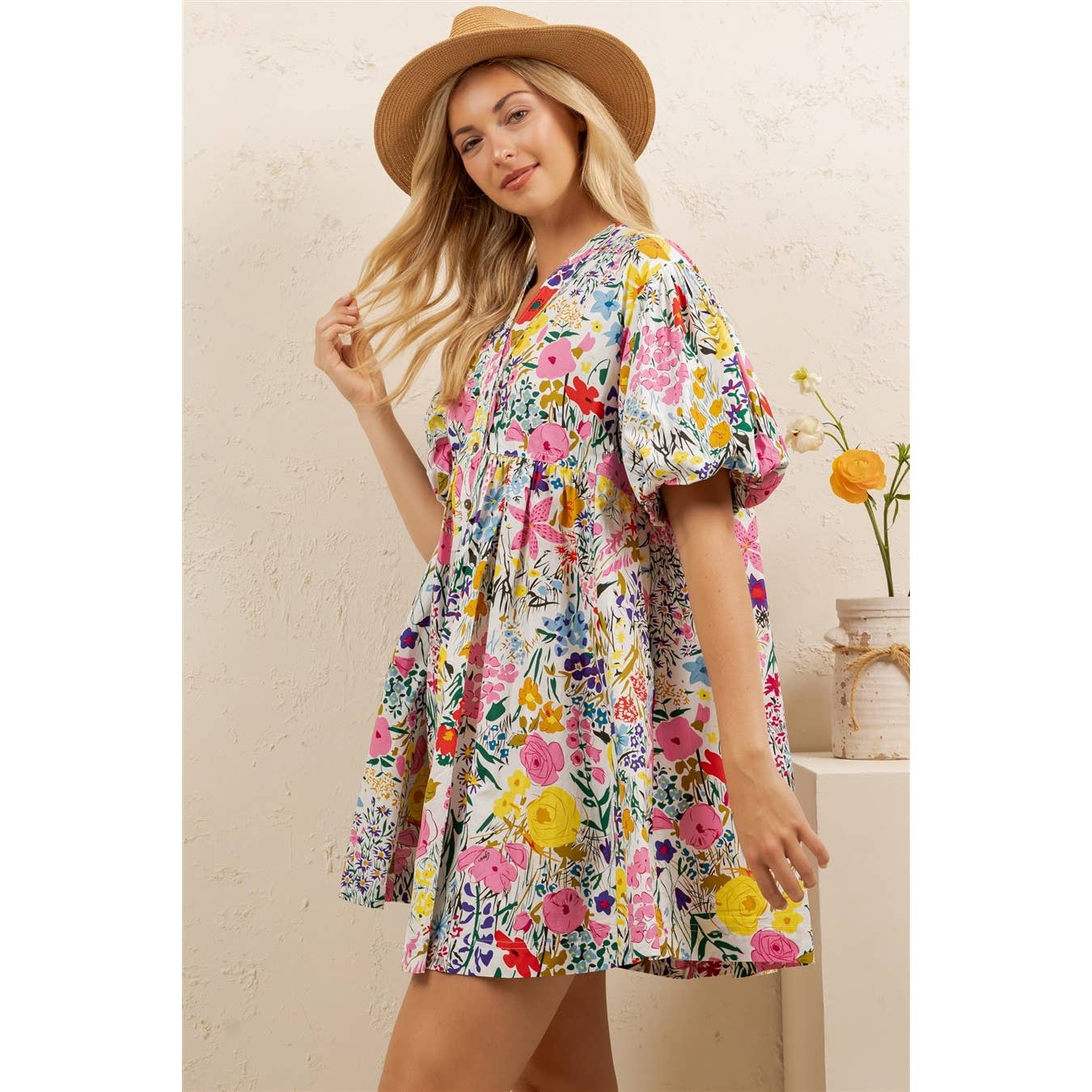 WILDFLOWER GARDEN TUNIC DRESS (SD7035)