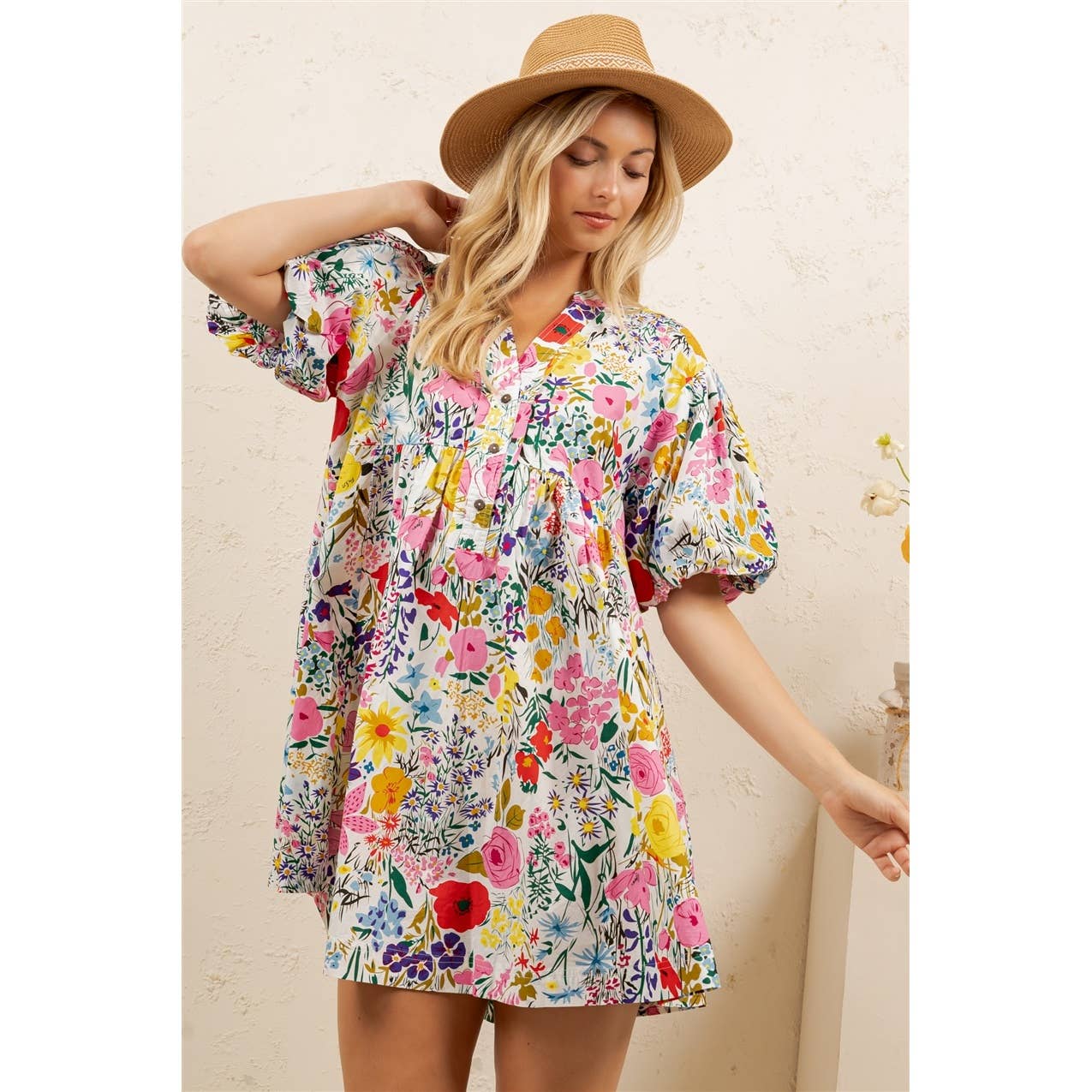WILDFLOWER GARDEN TUNIC DRESS (SD7035)
