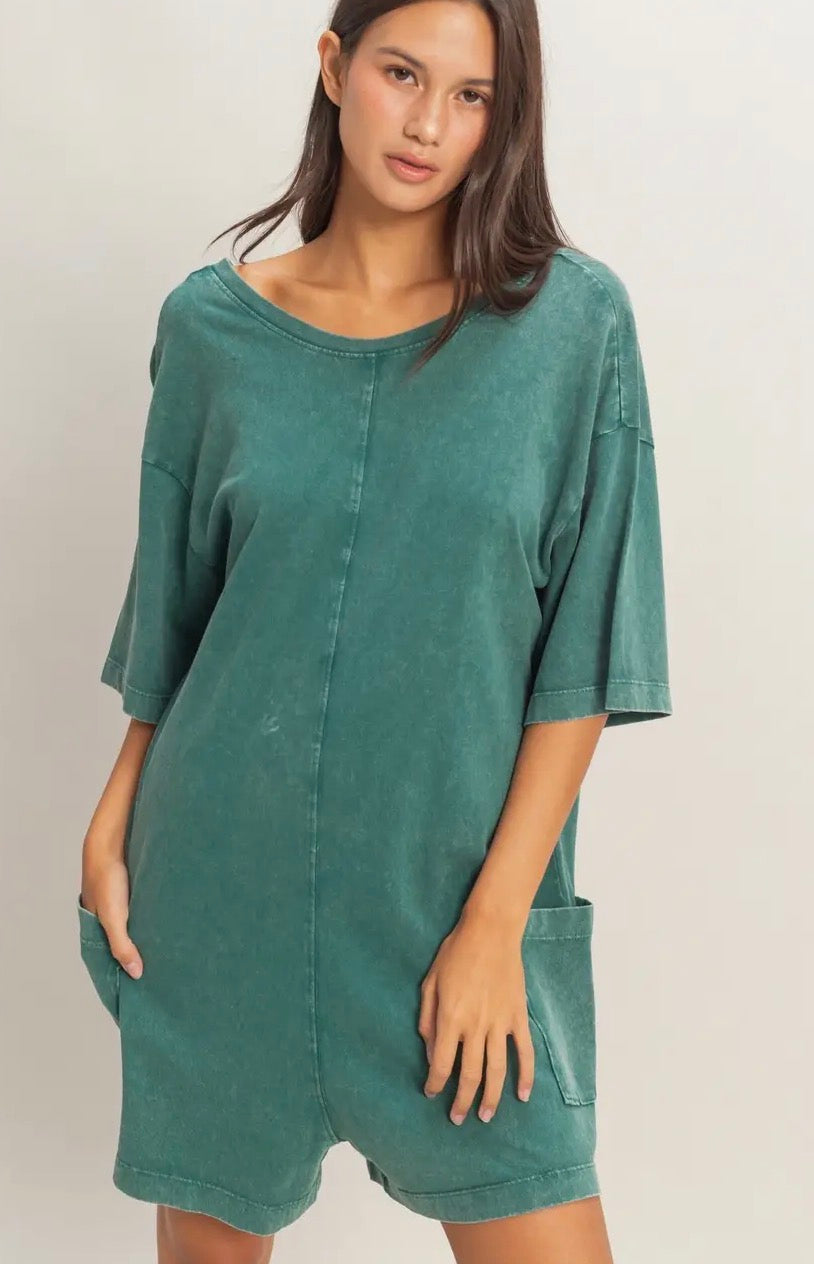 Teal Romper