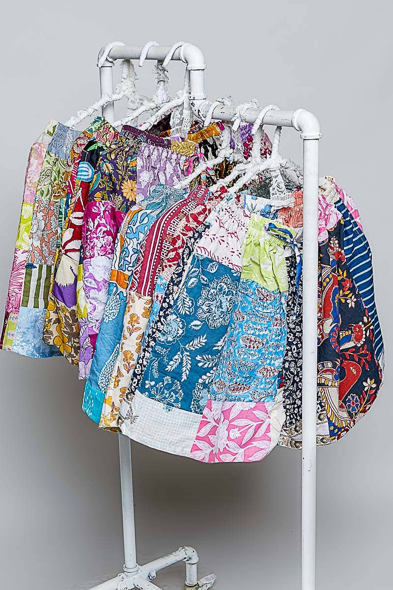 Assorted Printed Woven Elastic Waist Shorts