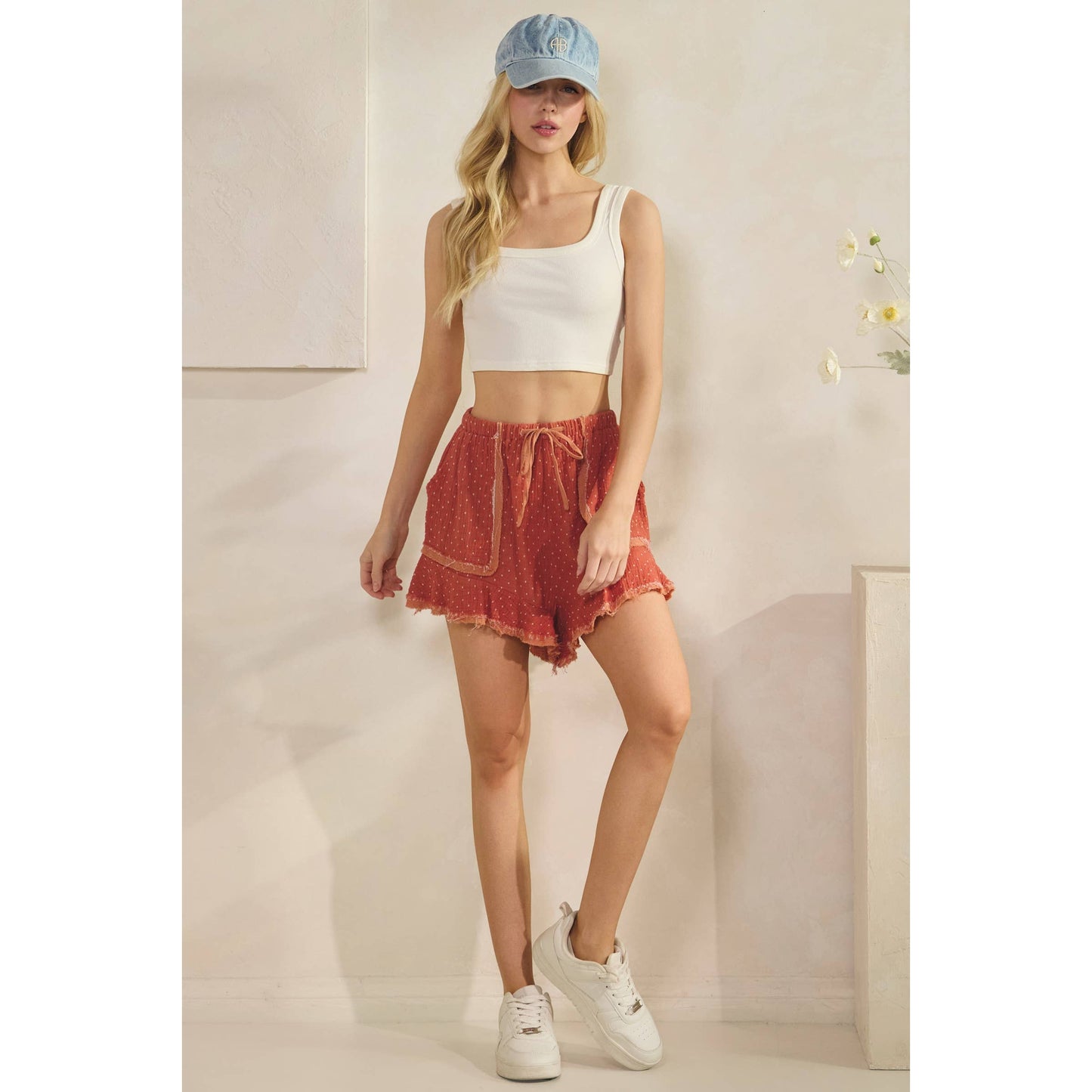DESERT DOTTED FRAY SHORTS (SH7772)