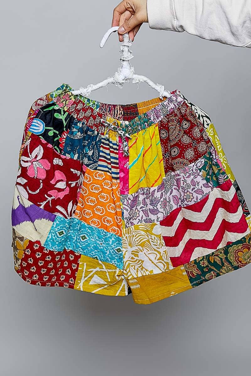 Assorted Printed Woven Elastic Waist Shorts