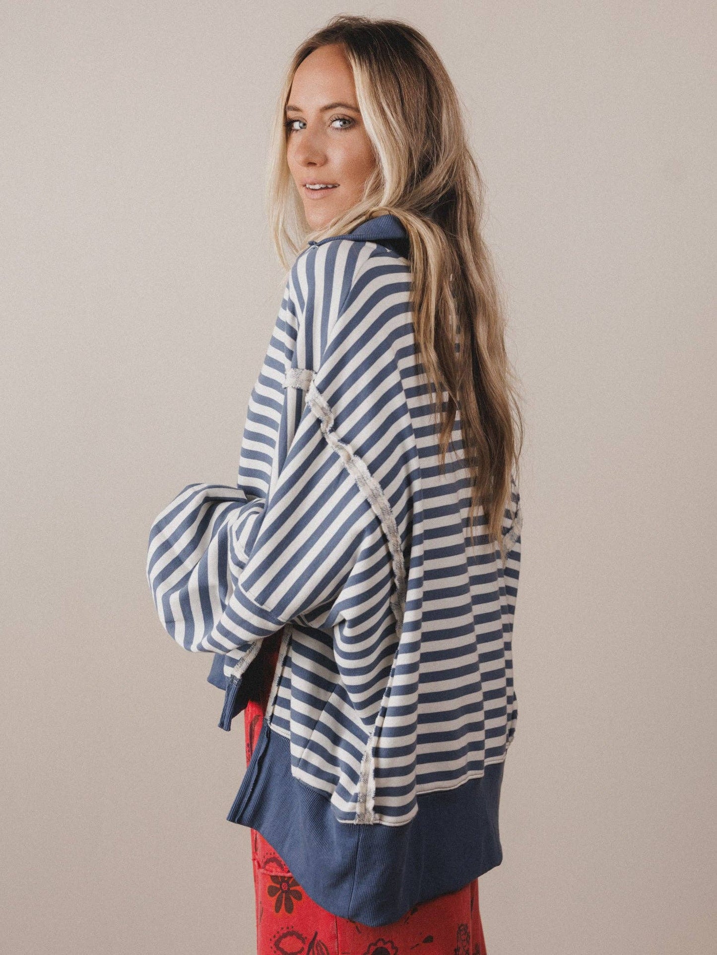 Wander Easy Top - Blue Denim