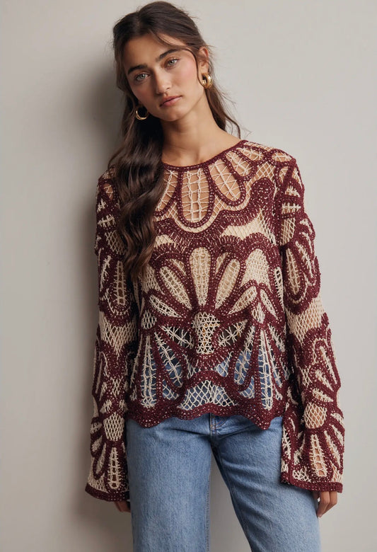 Cinnamon Crochet Top