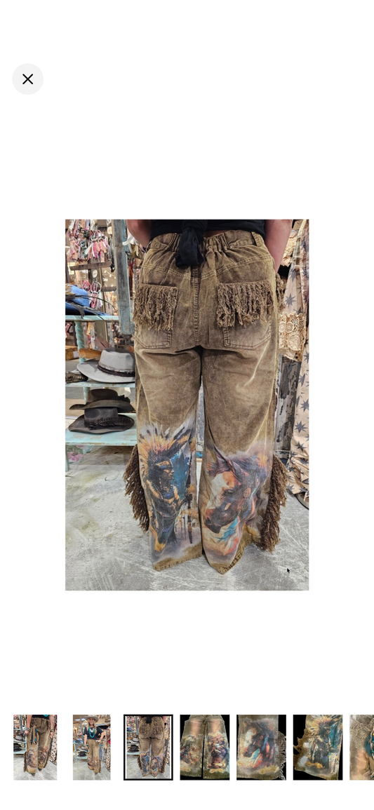 Horse Warrior Frayed Corduroy Pants by A Rare Bird