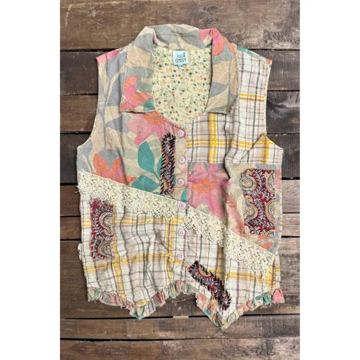 Jaded gypsy falling petals vest