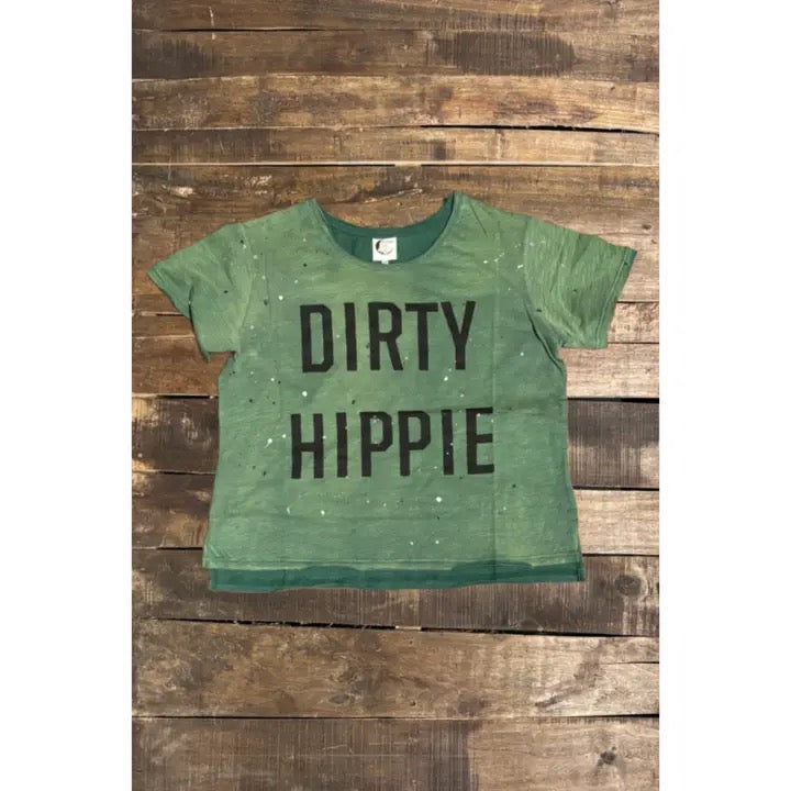Jaded gypsy dirty hippie tee - dark green