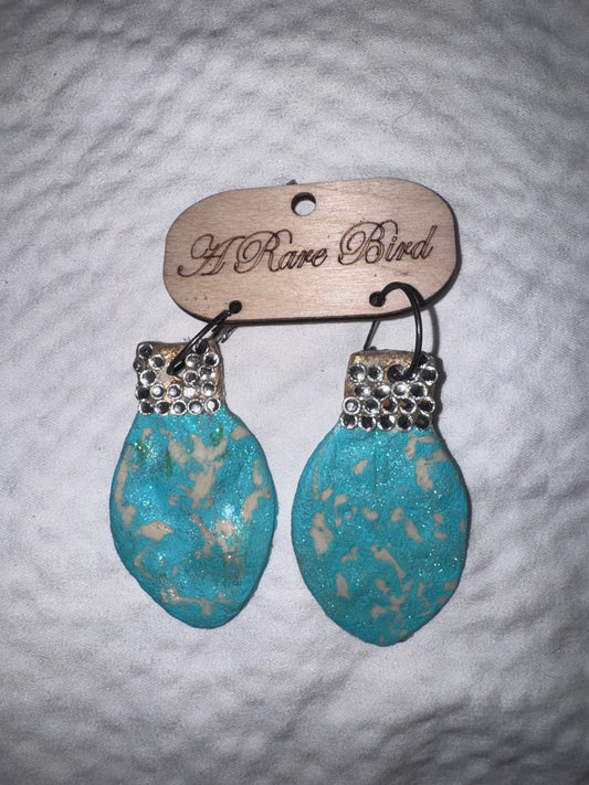 Handmade Clay Christmas Light earrings