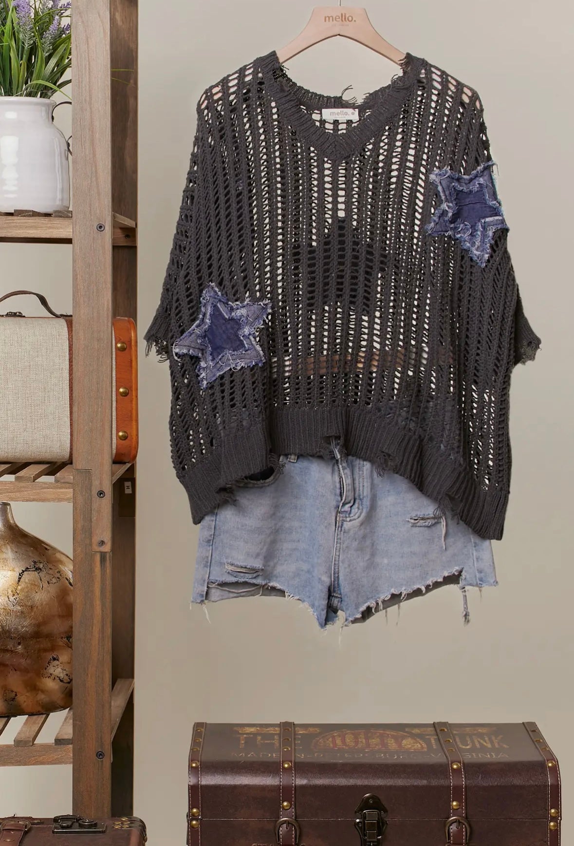 Distressed Star Top