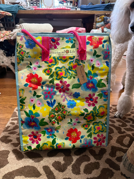 Natural life rolling tote