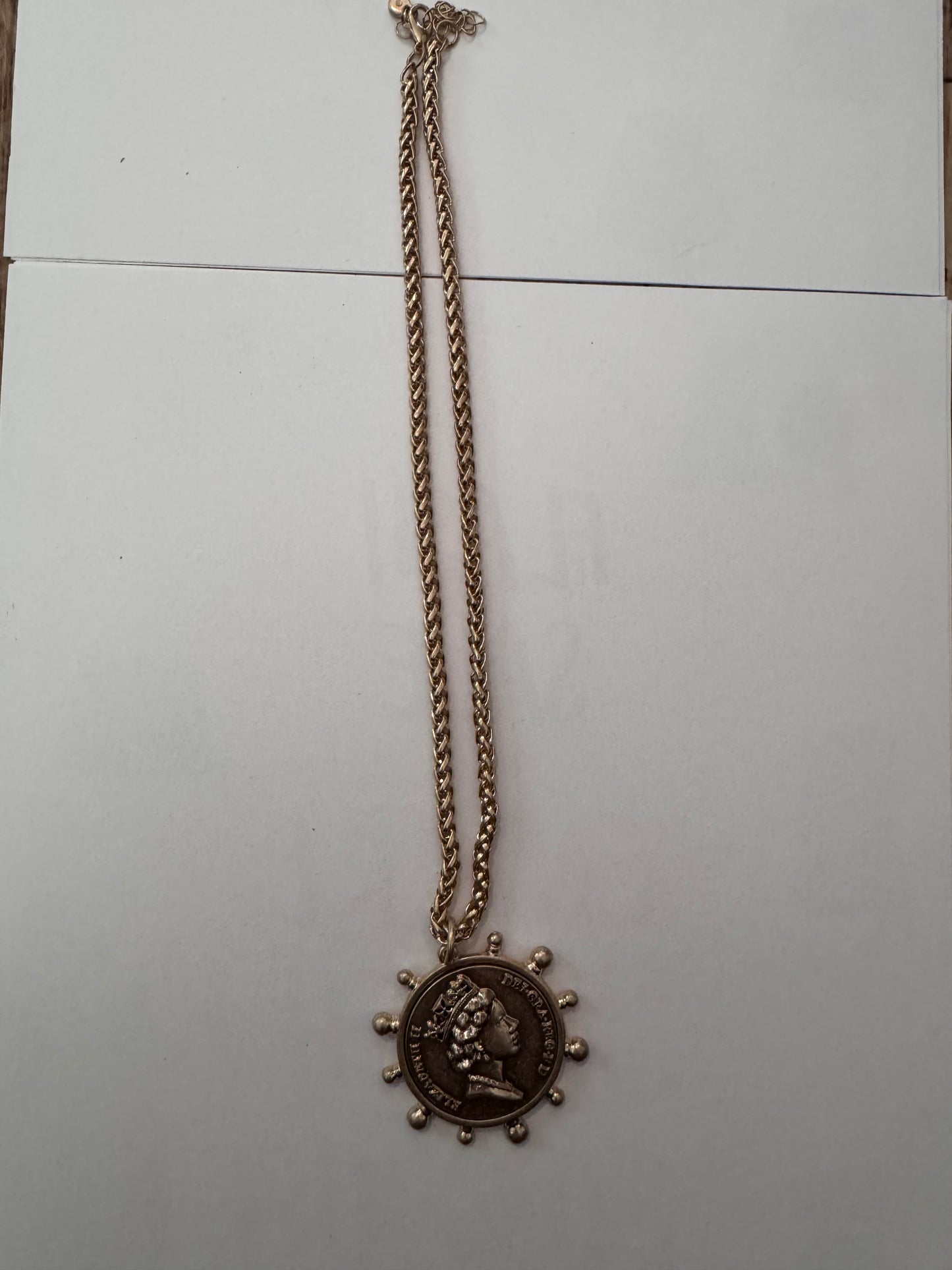Goldtone Coin Necklace