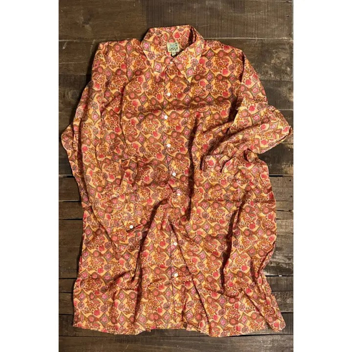 Jaded gypsy meadows stroll duster - peach floral