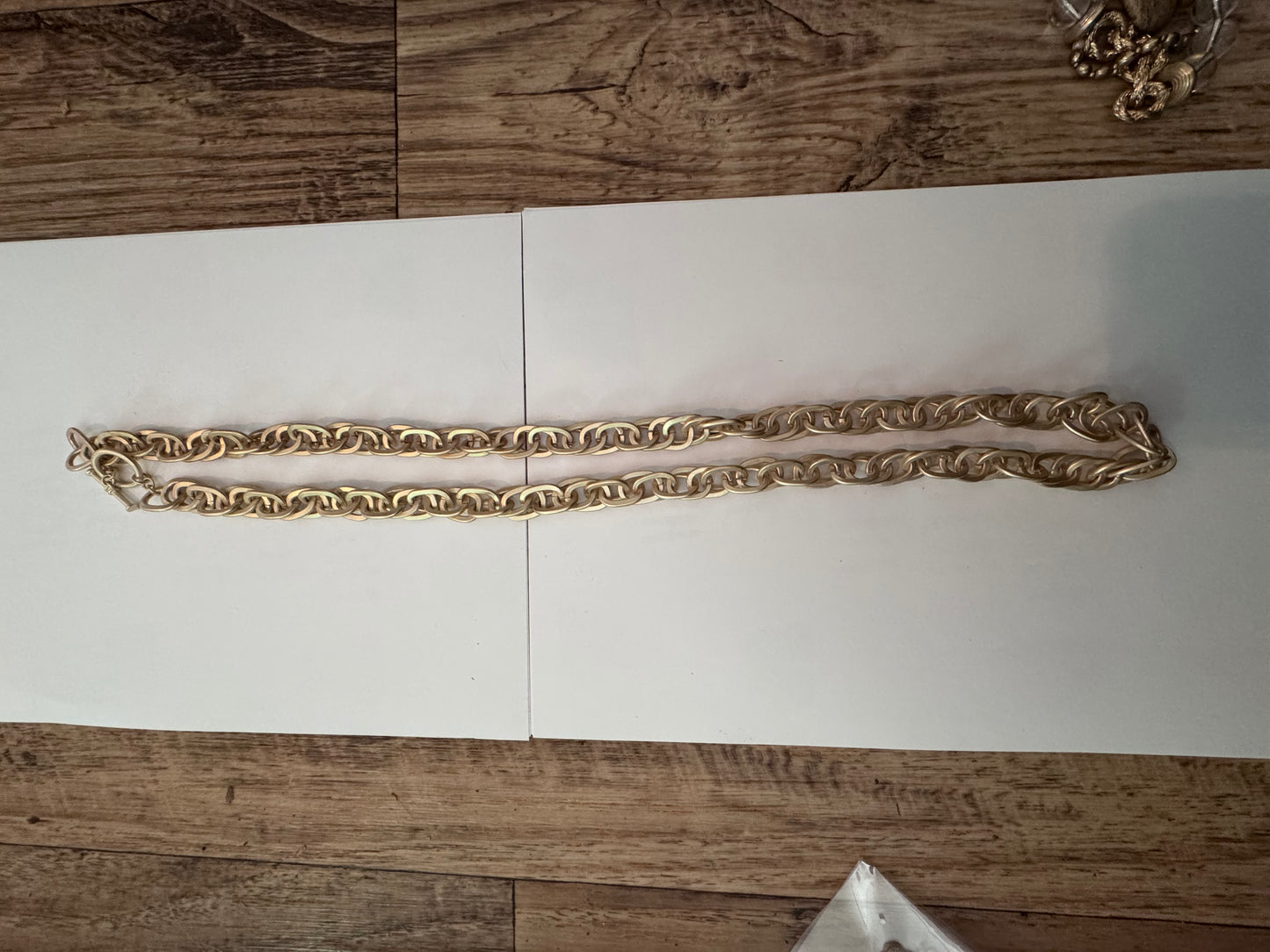 Long Goldtone Chain Necklace