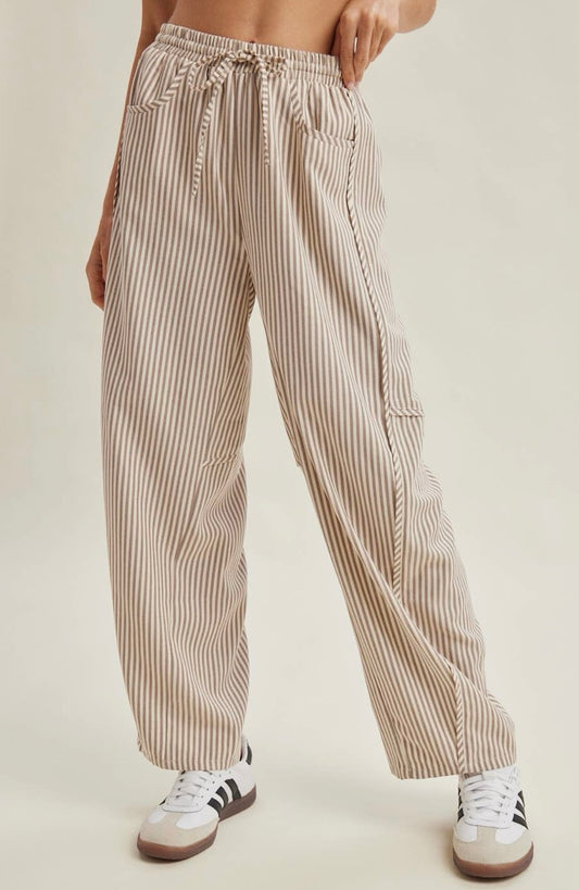 Striped beige pants